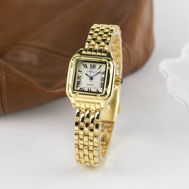 Classic Stainless Steel Roman Numeral Dial Quartz Watches