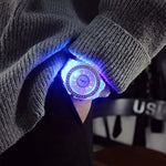 Luminous Rhinestone Adorned with LED Light Silicone Strap Quartz Watches