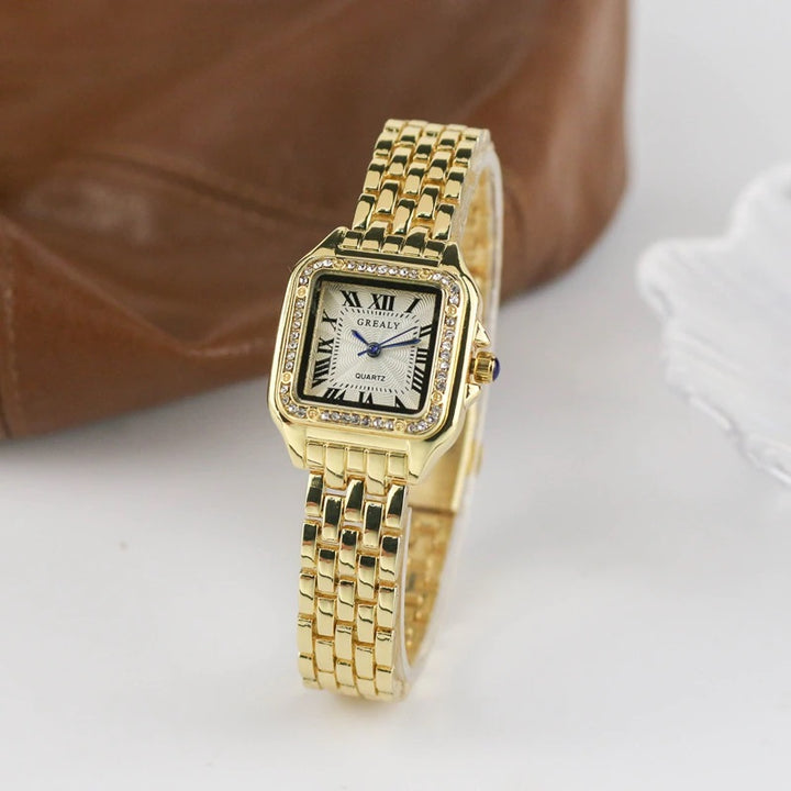 Classic Stainless Steel Roman Numeral Dial Quartz Watches