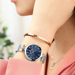 Lustrous Stainless Steel Mesh Band Quartz Watches