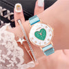 Romantic Glistening Love Heart Dial Quartz Watches