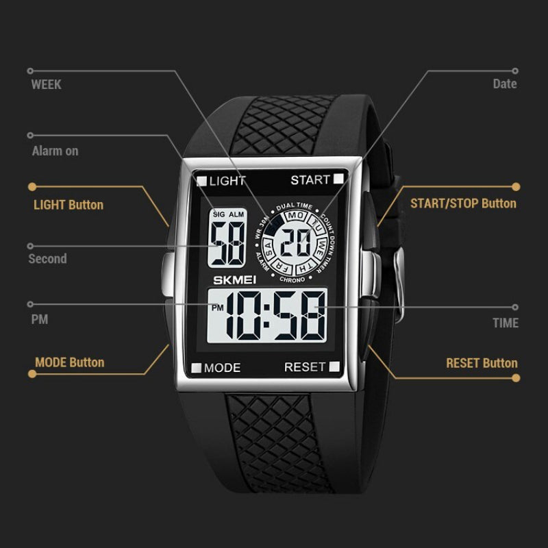 Tough Fashion Multi-functional Sports Digital Watches