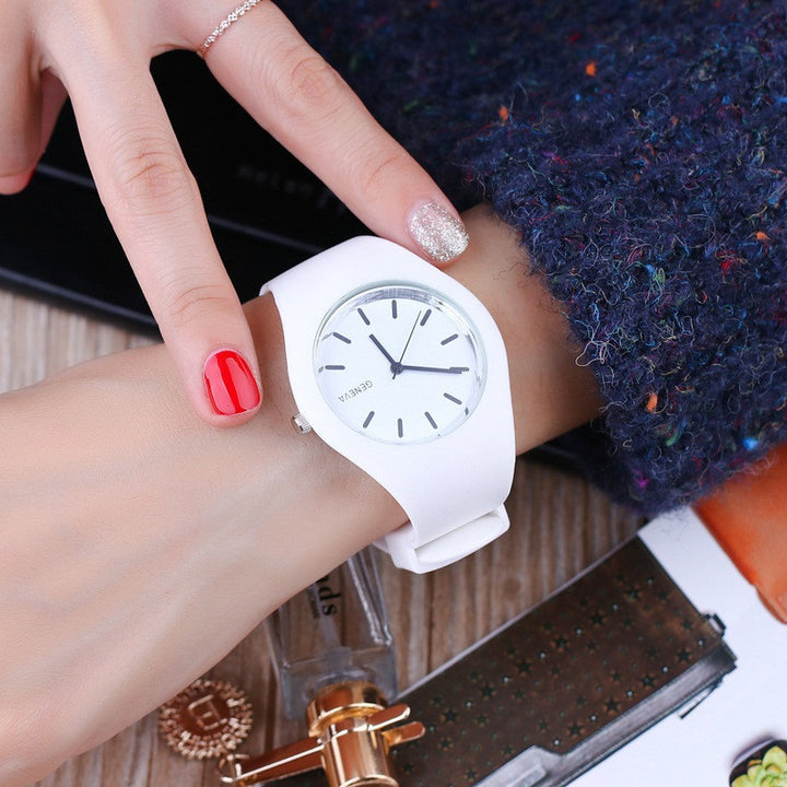 Multi-color Soft and Lightweight Silicone Strap Quartz Watches