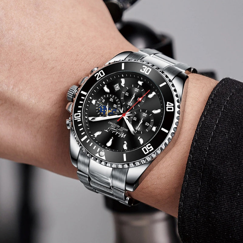 Classic Streamlined Multi-Function Men's Chronograph Watches