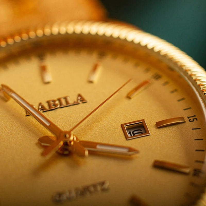 Dazzling Retro Carved Couple's Quartz Watches