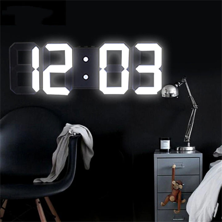 Modern 3D Large Digital LED Display Wall Clocks