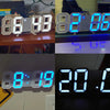 Modern 3D Large Digital LED Display Wall Clocks