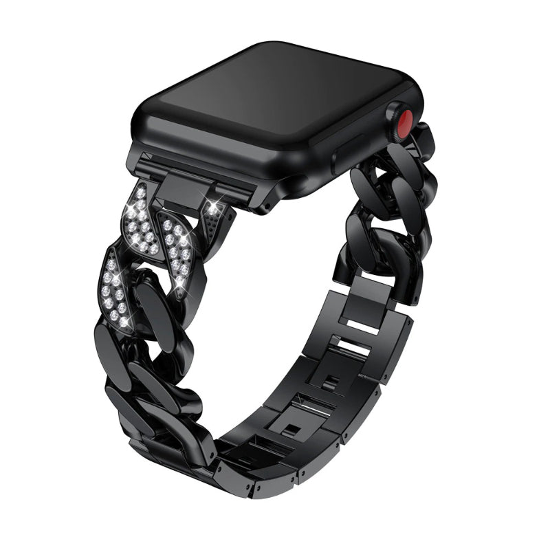 High-Fashion Chain with Rhinestone Replacement Strap for Apple Watches
