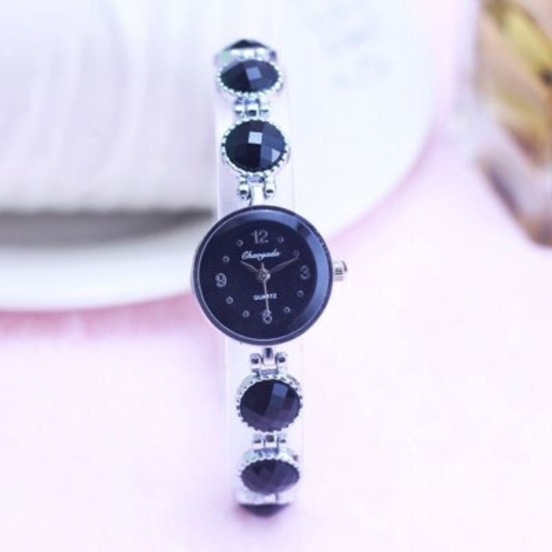 Luxurious Rhinestone Accented Fashion Bracelet Quartz Watches