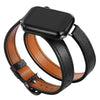 Chic Double Layer Leather Replacement Strap for Apple Watches