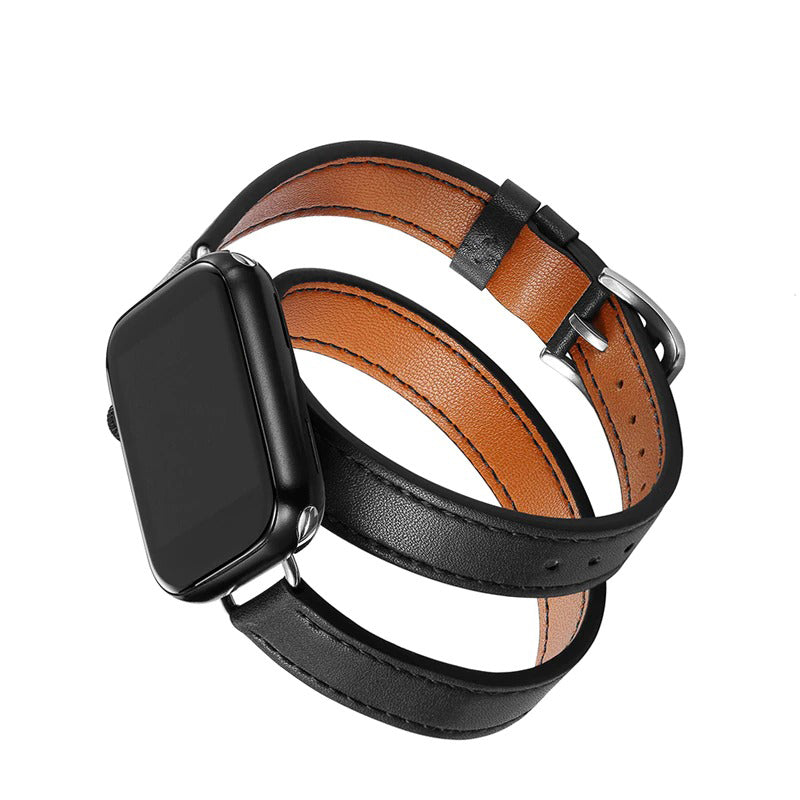 Multi-layer Leather Strap Replacements for Apple Watches