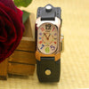 Colorful Easy To Read Dial with Vegan Leather Strap Quartz Watches