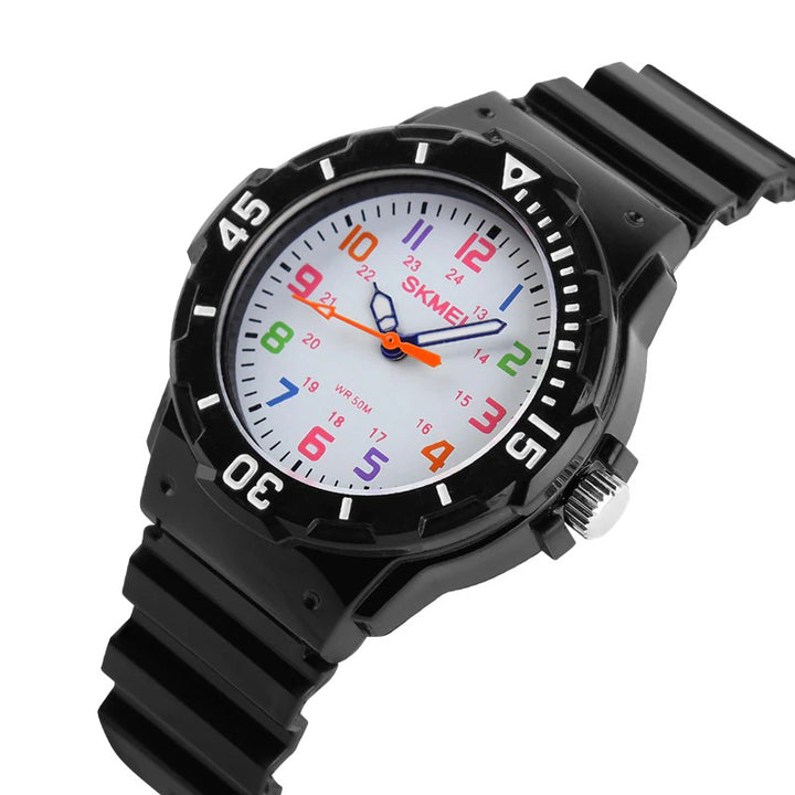 Fashion Watches for Kids with Bright-Colored Strap Quartz Wristwatch