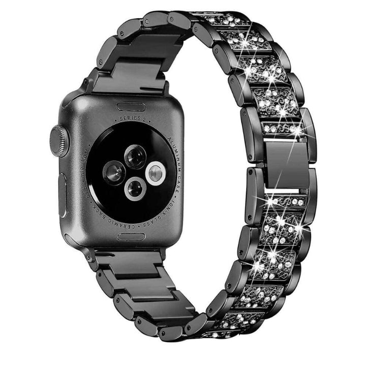Stainless Steel Rhinestone-studded Replacement Strap for Apple Watches