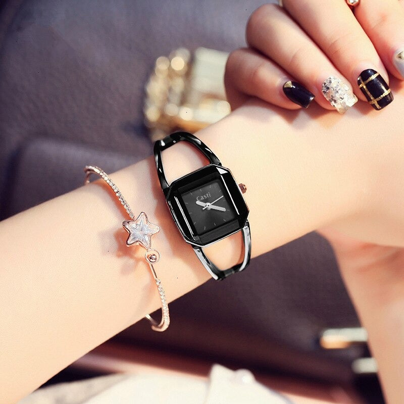 Unique Square Fashion Hollow Strap Quartz Watches