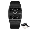 Extravagant Square Case and Round Inner Dial Ultra-Slim Steel Mesh Band Quartz Watches