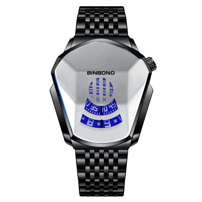 Spectacular 3D Men's Fashion Style Geometric Shape Case Business Quartz Watches