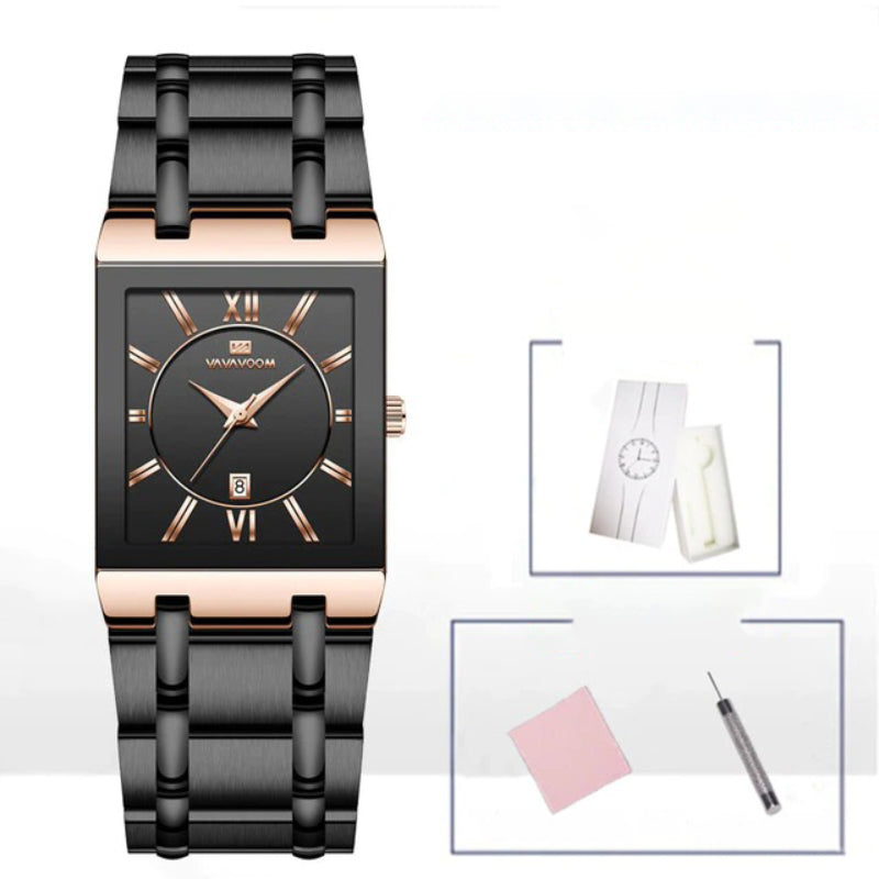 Simple and Versatile Square Case Men's Business Quartz Watches