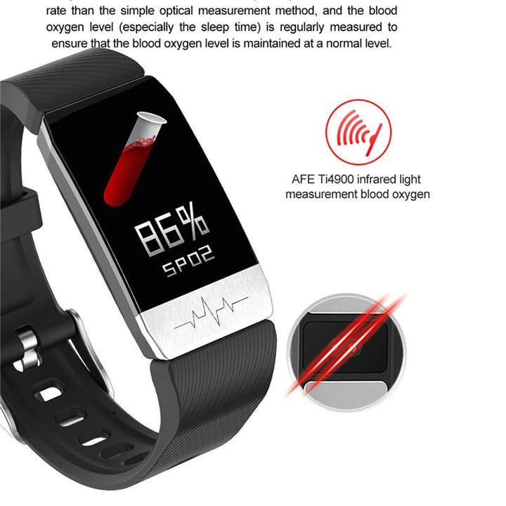 Blood Oxygen Monitor - Body Temperature Tracker With Heart Rate Blood Oxygen Monitor Smartwatch