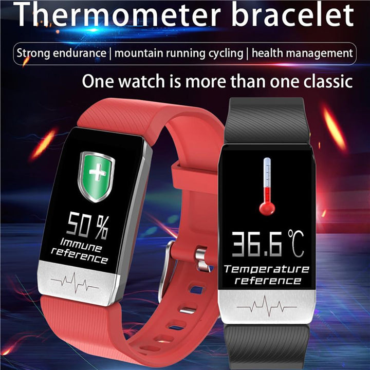 Blood Oxygen Monitor - Body Temperature Tracker With Heart Rate Blood Oxygen Monitor Smartwatch