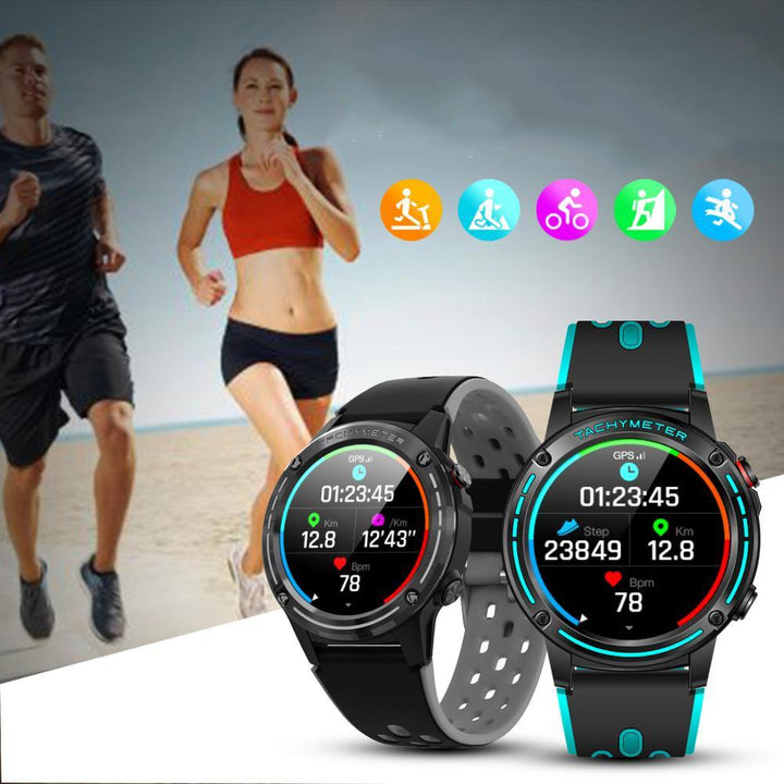 Blood Oxygen Monitor - Built-in GPS Sports Fitness Tracker With Heart Rate Monitor Smartwatch