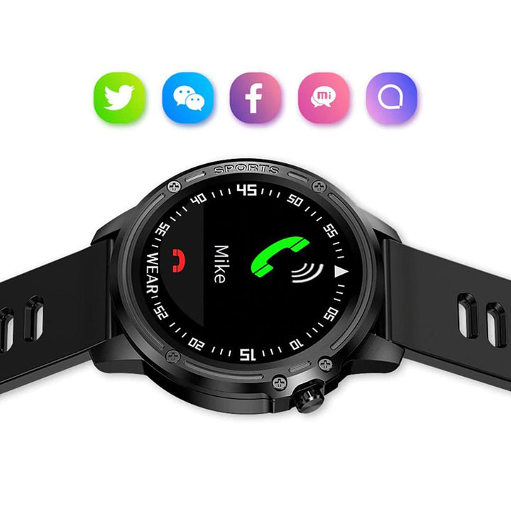 Blood Oxygen Monitor - Full HD Round Touch Screen Heart Rate Monitor Smartwatch