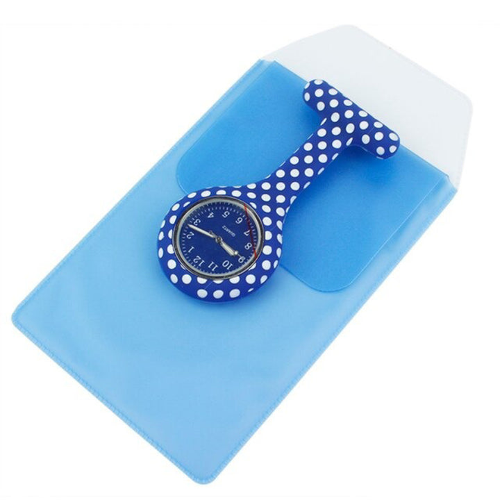 Polka Dot Silicone Pocket Quartz Watches with Pen Holder