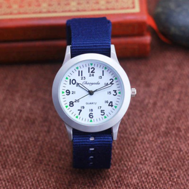 Casual Sporty Luminous Nylon Strap Quartz Watches