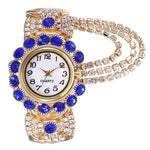 Brilliant Colorful Rhinestone Tassel Bejeweled Bracelets Quartz Watches