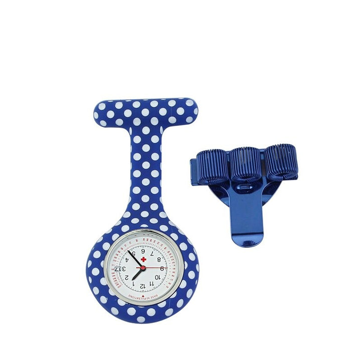 Polka Dot Silicone Pocket Quartz Watches with Pen Holder