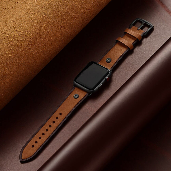 Men's Country Style Leather Replacement Straps for Apple Watches