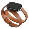 Chic Double Layer Leather Replacement Strap for Apple Watches