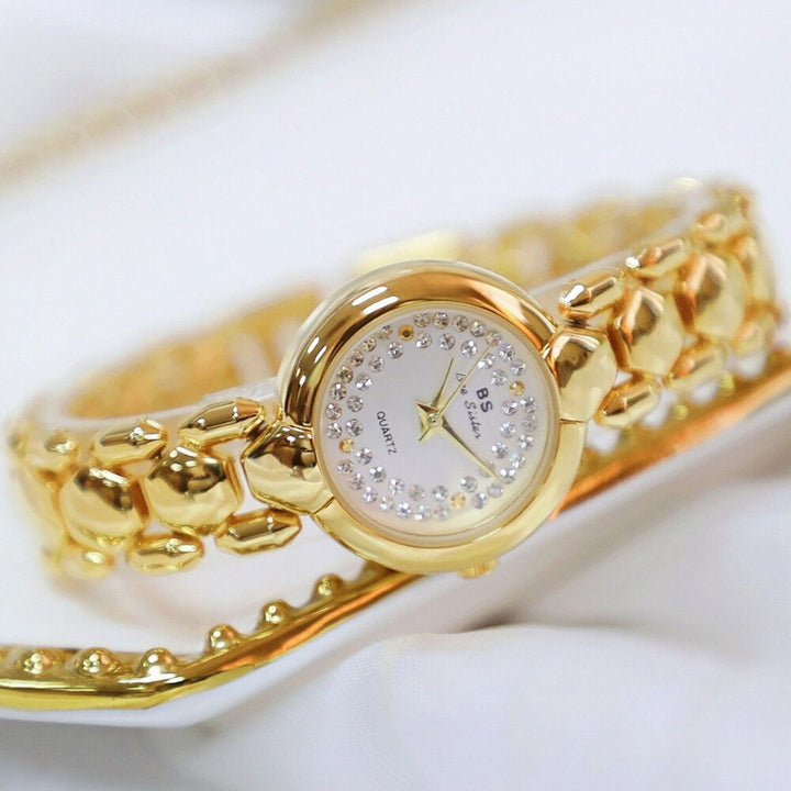 Shimmer and Shine Delicate Rhinestone Adorned Small Dial Quartz Watches