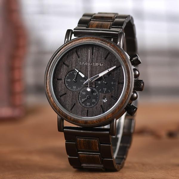 Business Watch For Men - The Chronograph™ Men Wooden Luxury Wristwatch