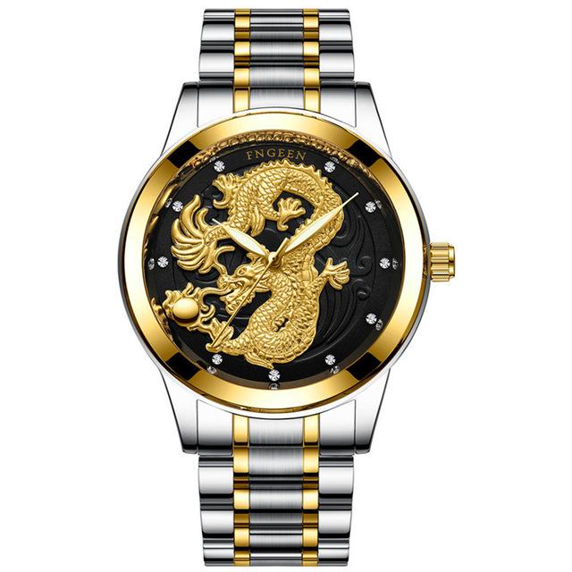 Business Watch For Men - The Dragon™ Luxury Creative Dragon Luxury Steel Strap Watch For Men