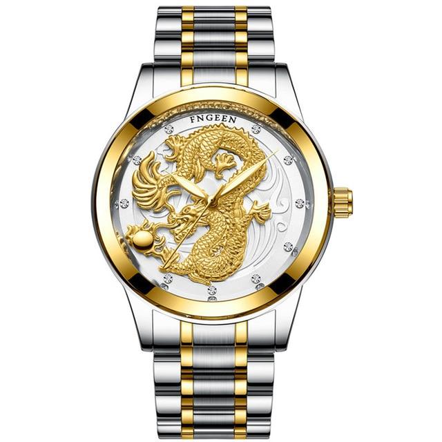 Business Watch For Men - The Dragon™ Luxury Creative Dragon Luxury Steel Strap Watch For Men