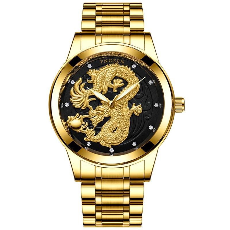 Business Watch For Men - The Dragon™ Luxury Creative Dragon Luxury Steel Strap Watch For Men