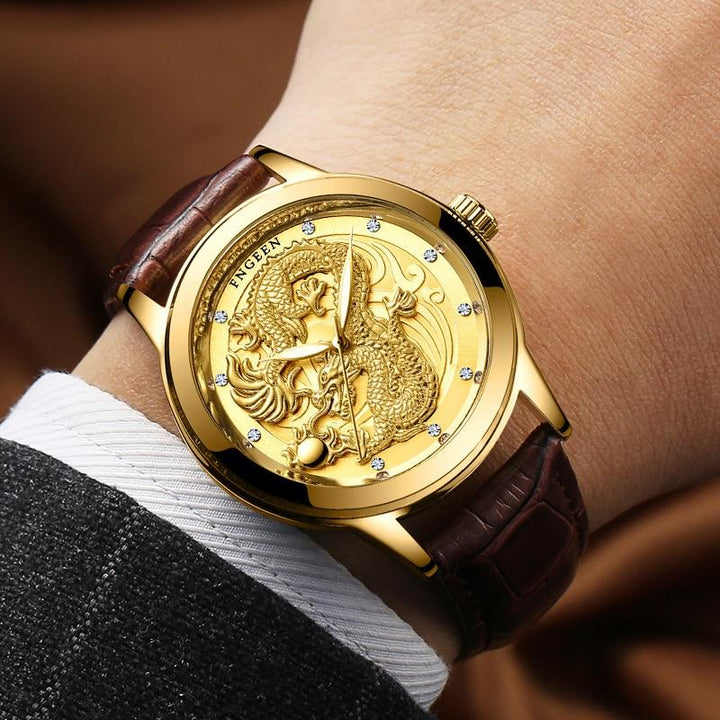 Business Watch For Men - The Dragon™ Luxury Creative Dragon Luxury Steel Strap Watch For Men