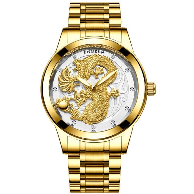 Business Watch For Men - The Dragon™ Luxury Creative Dragon Luxury Steel Strap Watch For Men