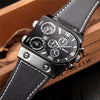 Business Watch For Men - The Multi-Time™ Men's  Casual Leather Strap Military Wristwatches