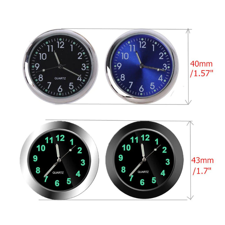 Luminous Mini Portable Stick-On Car Clocks With Shock Resistance