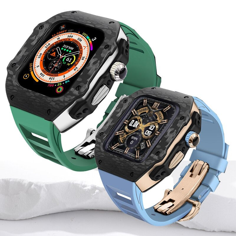 Top-Quality Durable Carbon Fiber Camouflage Mod Kit for Apple Watches