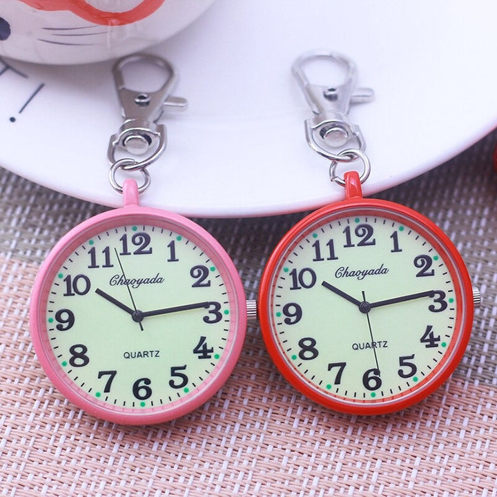 Luminous Easy To Read Dial Key Chain Quartz Pocket Watches