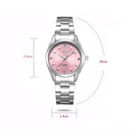 Stainless Steel Multi-color Rhinestone Dial Quartz Watches