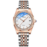 Elegant Fashion Rhinestone Accented Octagonal Case Women's Quartz Watches