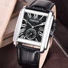 Ultra-thin Men's Roman Numeral Dial with Vegan Leather Strap Quartz Watches