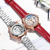 Rhinestone Embellished Hollow Butterfly Dial Automatic Watches