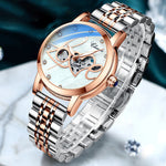 Sparkling Romantic Hollowed-out Love Dial Automatic Watches