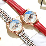 Sparkling Romantic Hollowed-out Love Dial Automatic Watches
