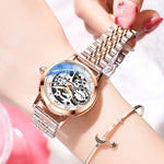 Sparkling Romantic Hollowed-out Love Dial Automatic Watches
